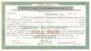 Pennsylvania Railroad Co. - Stock Certificate